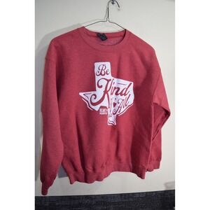 Texas Friendly  "Be Kind Y'All" Graphic Print Sweatshirt MENS Adult M Red